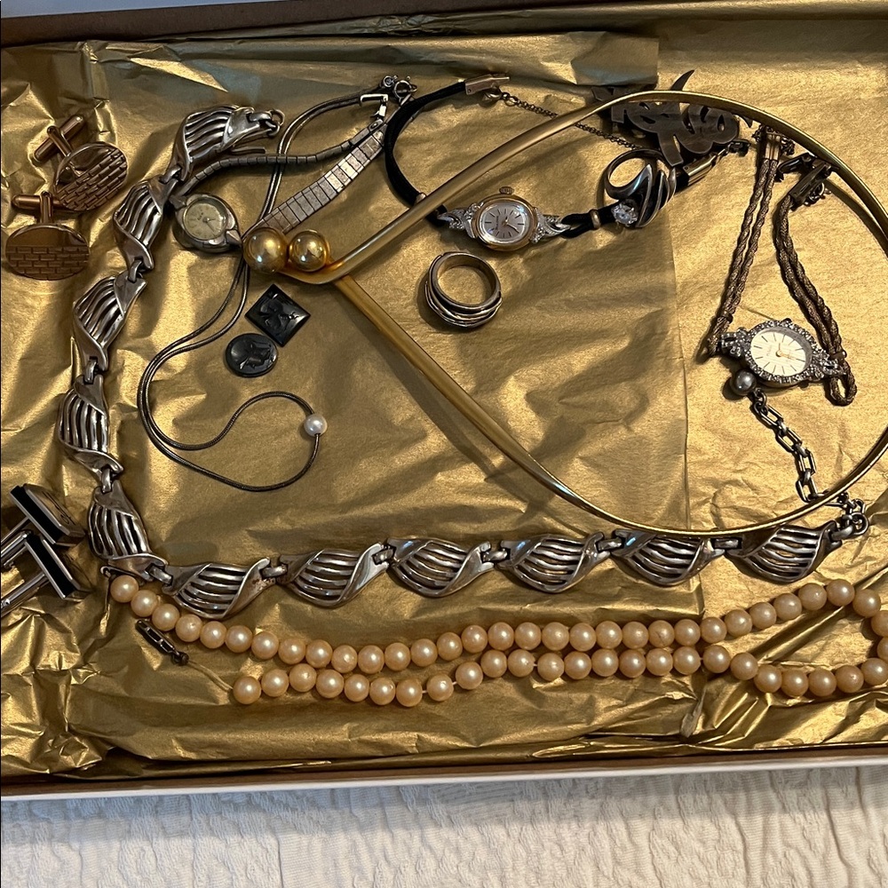 Vintage Jewelry Collection with Watches and Accessories